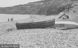 The Beach Looking West c.1955, Charmouth
