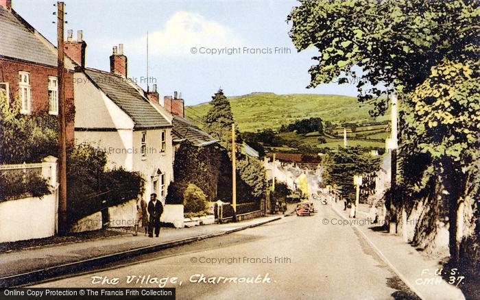 Photo of Charmouth, The Village c.1955