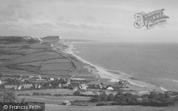Village And Coast Line c.1939, Charmouth