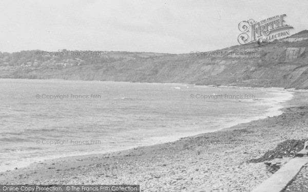 Photo of Charmouth, West Beach c.1955