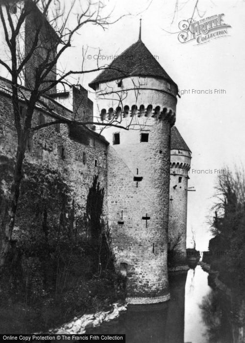 Photo of Chateau De Chillon, The Moat And The Towers Of The Xiii Century c.1935