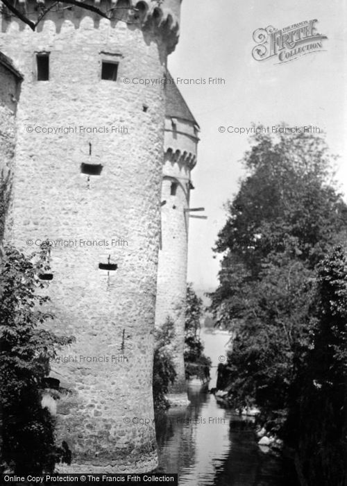 Photo of Chateau De Chillon, Towers And Moat c.1939