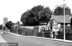 Dock Road And St Mary's Church c.1955, Chatham