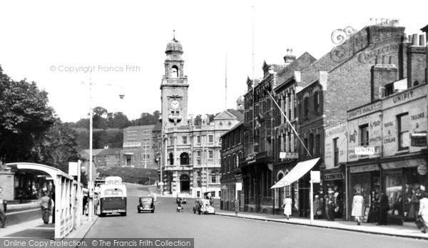 Photo of Chatham, Military Road And Town Hall c.1955