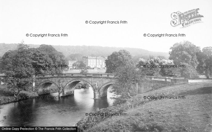 Photo of Chatsworth House, And Bridge 1886