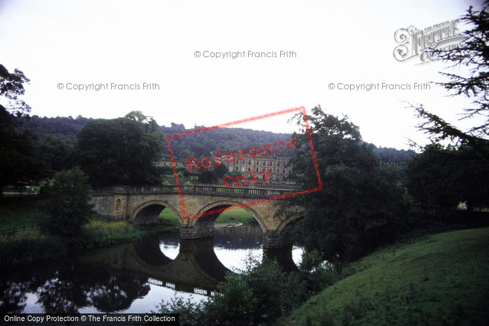 Photo of Chatsworth House, And Bridge Over River Derwent 1984