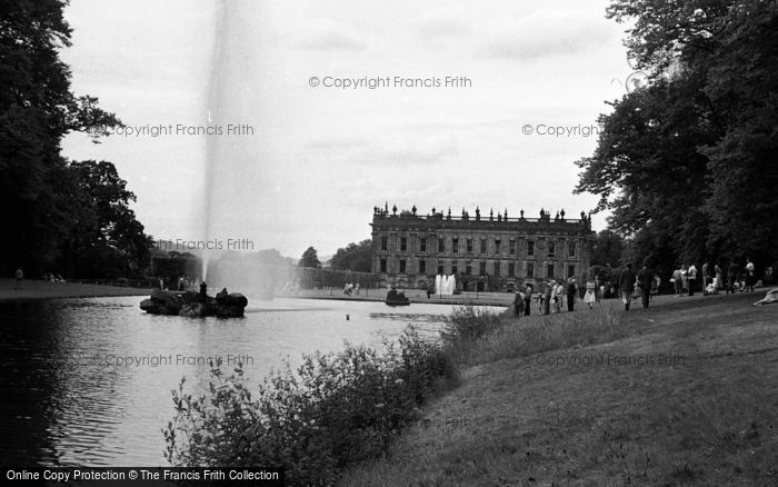 Photo of Chatsworth House, And Emperor Fountain 1961