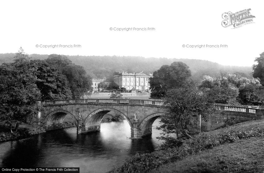 Chatsworth House, and the Bridge 1886