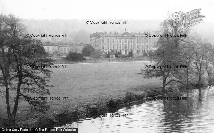 Photo of Chatsworth House, From The River c.1955