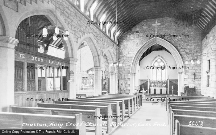 Photo of Chatton, Holy Cross Church Interior, East End c.1955