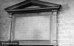 Plaque At Jane Austen's House c.1950, Chawton