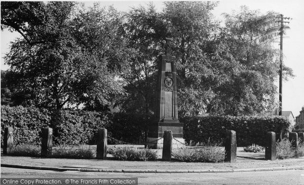 Photo of Cheadle Hulme, The War Memorial c.1955