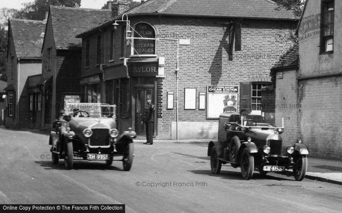 Photo of Cheam, Cars Outside The Plough Inn 1927