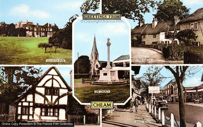 Photo of Cheam, Composite c.1960