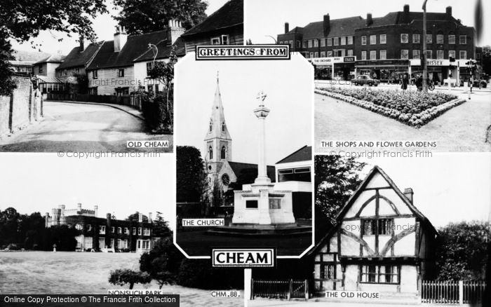 Photo of Cheam, Composite c.1970