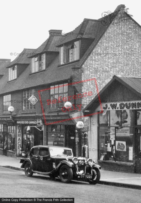 Photo of Cheam, Manchester Garages, And J.W. Dunn's 1938