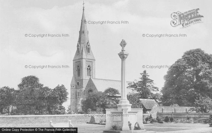 Photo of Cheam, St Dunstan's Church And War Memorial 1925