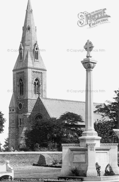 Photo of Cheam, St Dunstan's Church And War Memorial 1925