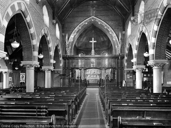 Photo of Cheam, St Dunstan's Church Interior 1932
