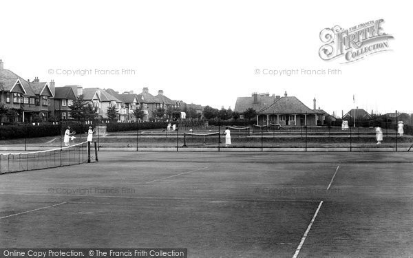 Photo of Cheam, Tennis Court, Meadowside Road 1925