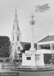 The Church And Memorial c.1960, Cheam