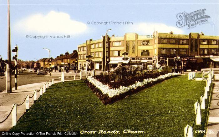 Photo of Cheam, The Cross Roads c.1970