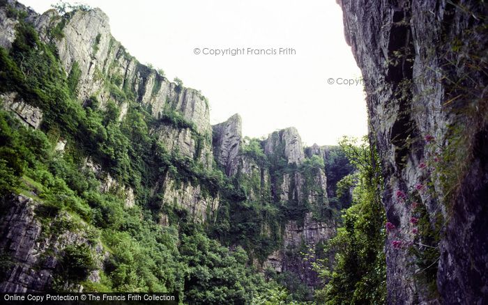 Photo of Cheddar, Gorge, Limestone Cliffs Of Pinnacle Bay And Castle Rocks c.1975