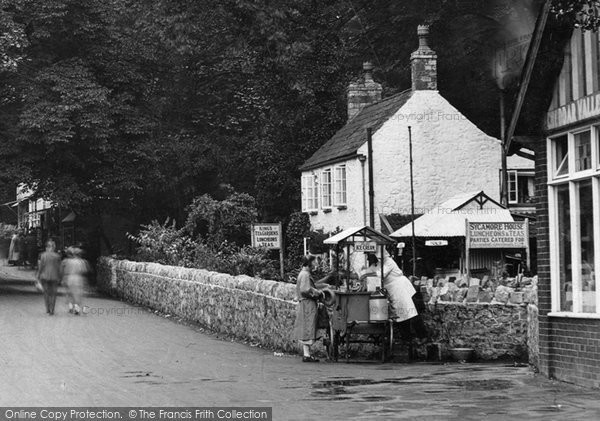Photo of Cheddar, Ice Cream Stall And King's Tea Gardens 1925