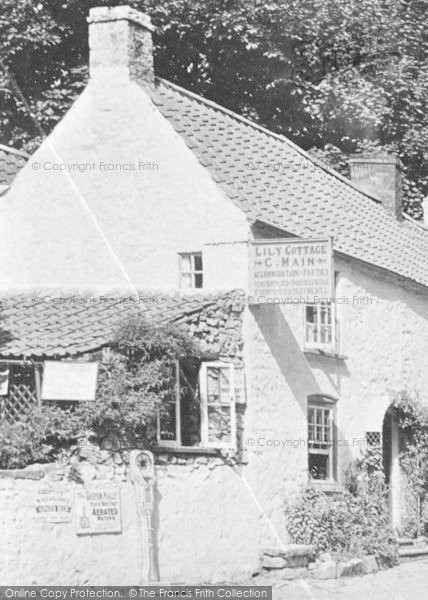 Photo of Cheddar, Lily Cottage Sign 1908