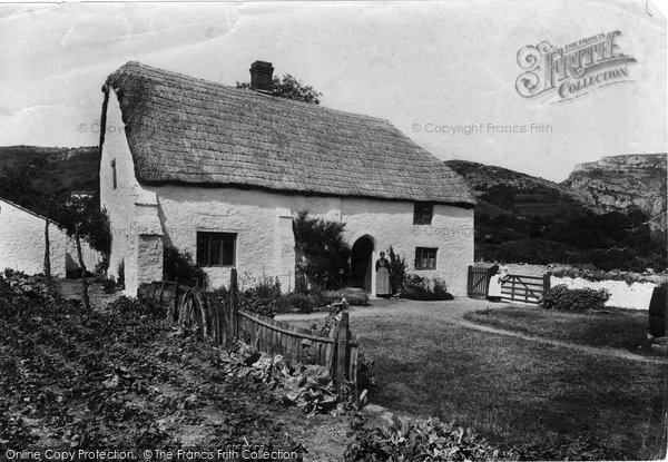 Photo of Cheddar, Old Cottages 1908