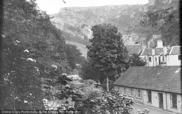 Photo of Cheddar, Tea Gardens, Waterfall And Cliffs c.1939