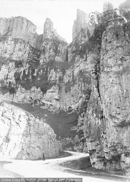 Photo of Cheddar, The Cliffs, Wind Rock c.1890
