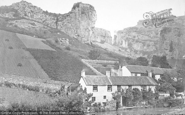 Photo of Cheddar, The Village And Lion Rock c.1873