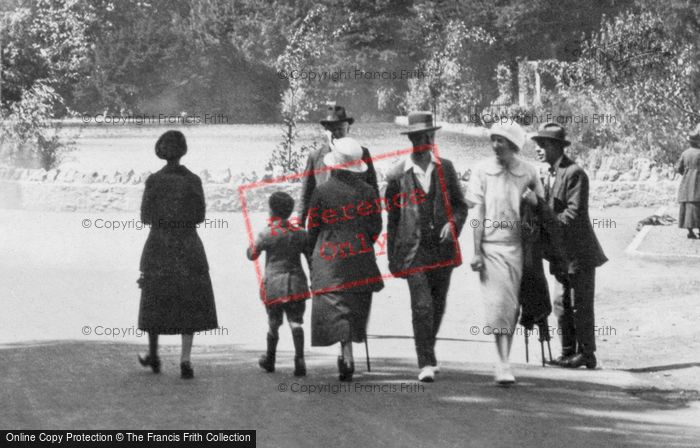 Photo of Cheddar, Tourists c.1930