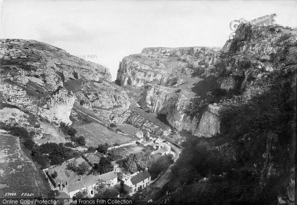 Photo of Cheddar, Village And Gorge 1890