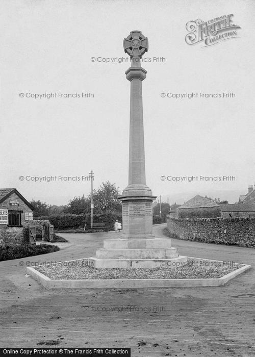 Photo of Cheddar, War Memorial 1925