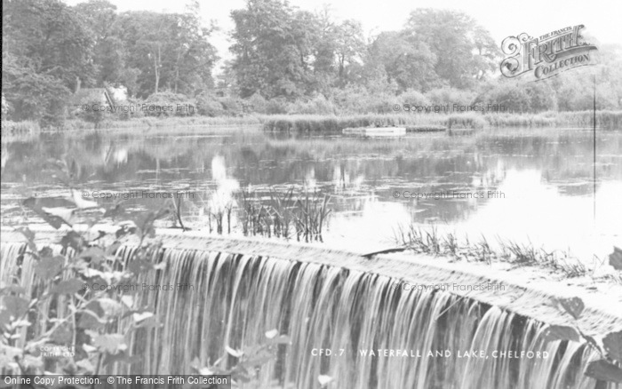 Chelford, Waterfall and Lake c1955 Photo of Chelford, Waterfall And Lake c.1955