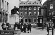 Boys By Tindal Statue, Tindal Square 1906, Chelmsford