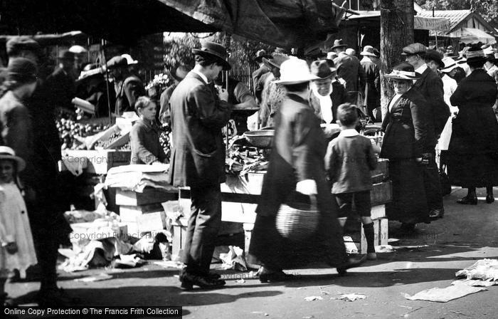 Photo of Chelmsford, Browsing Market Stalls 1919