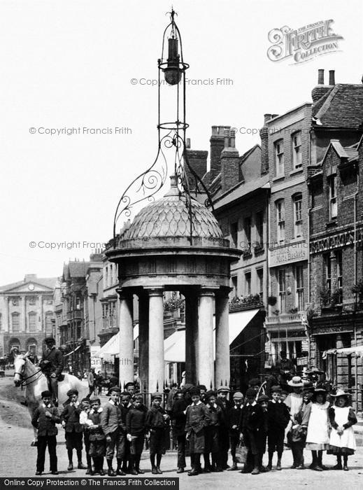Photo of Chelmsford, Children By Conduit Head, High Street 1898