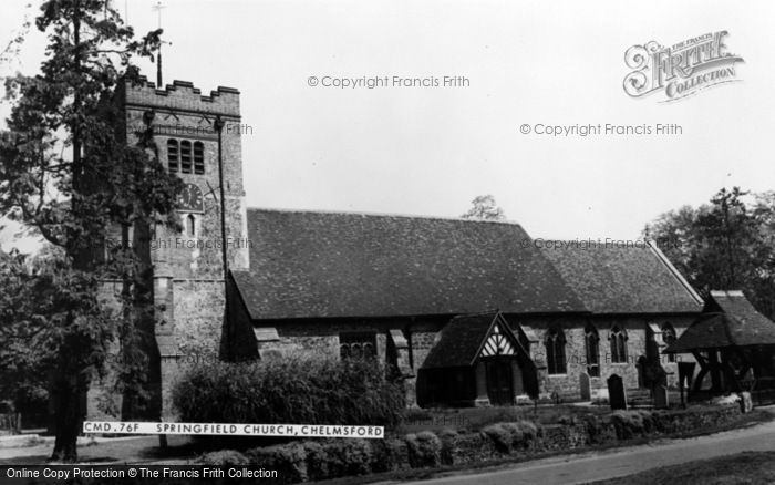Photo of Chelmsford, Springfield Church c.1965