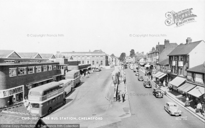 Photo of Chelmsford, The Bus Station c.1955