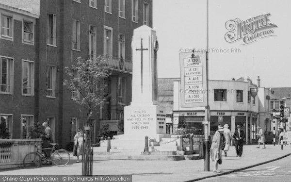 Photo of Chelmsford, War Memorial c.1965