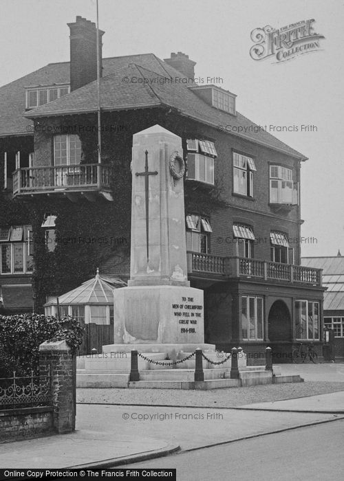 Photo of Chelmsford, War Memorial, Duke Street 1925