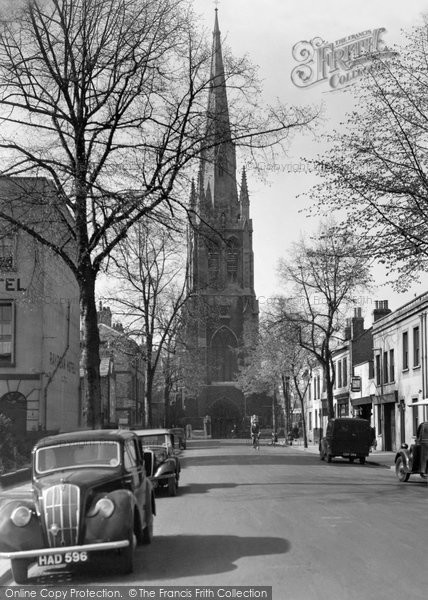 Photo of Cheltenham, Ambrose Street And St Gregory's Catholic Church c.1955