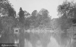 The Lake, Pittville Gardens c.1950, Cheltenham