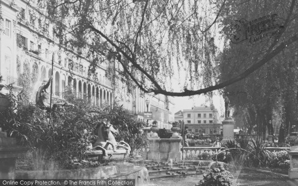 Photo of Cheltenham, The Promenade Fountain c.1950