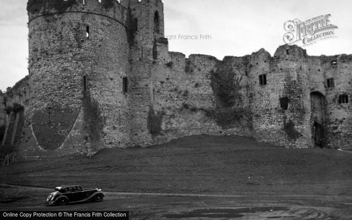 Photo of Chepstow, A Car At The Castle 1949
