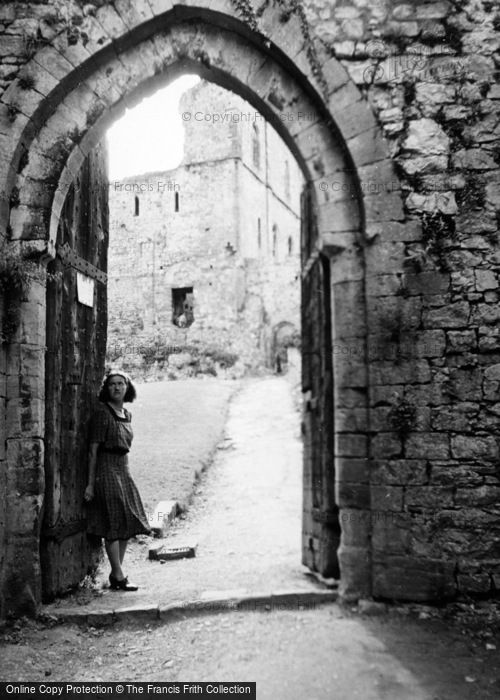 Photo of Chepstow, Lady At The Castle 1949