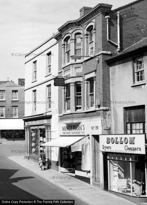 Photo of Chepstow, Shops On High Street 1957